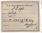 Etiketten zu Calcit (NHMW-MIN-Ab198)
